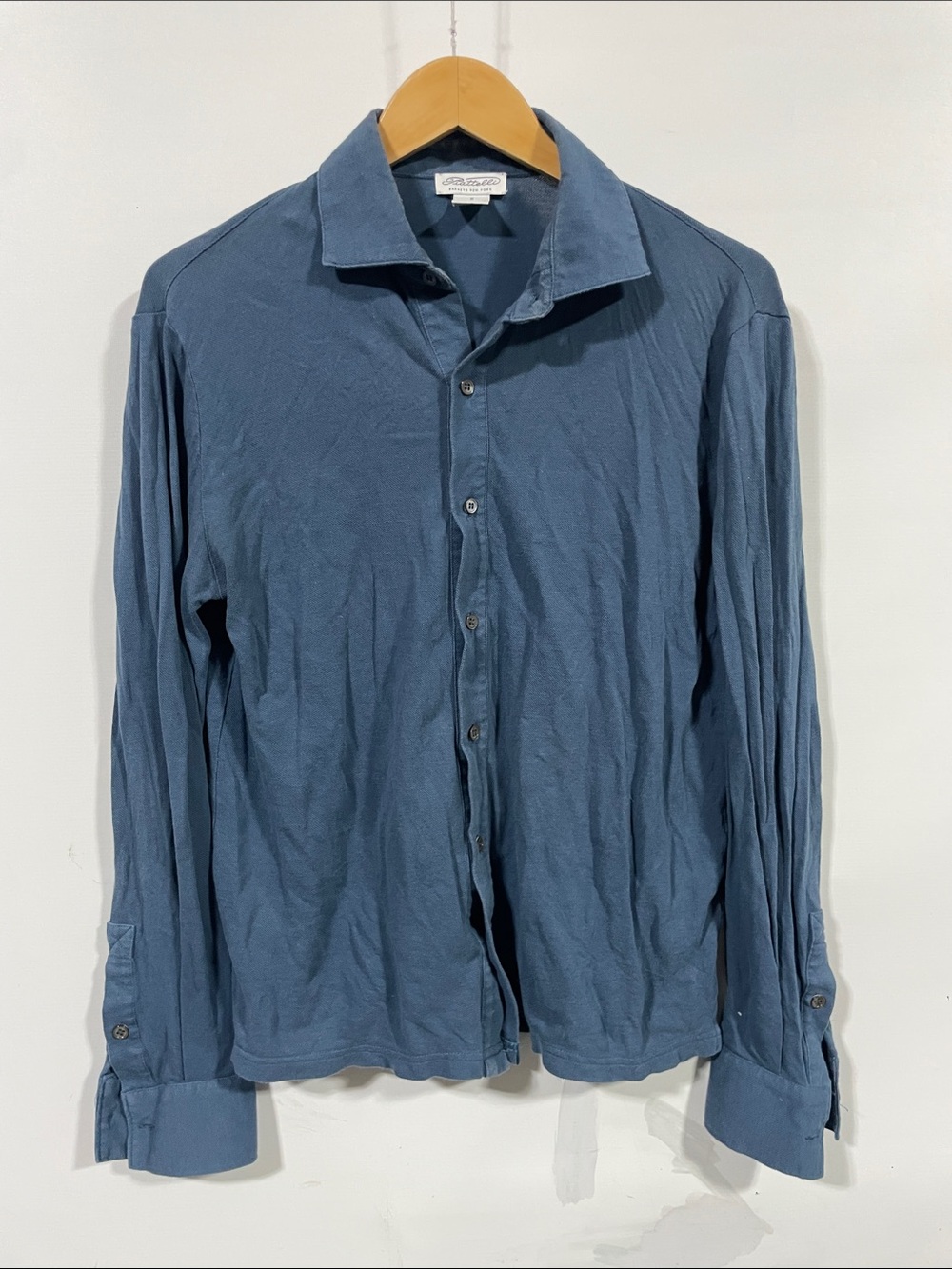 Piattelli Slate Blue Casual Button-Down Shirt